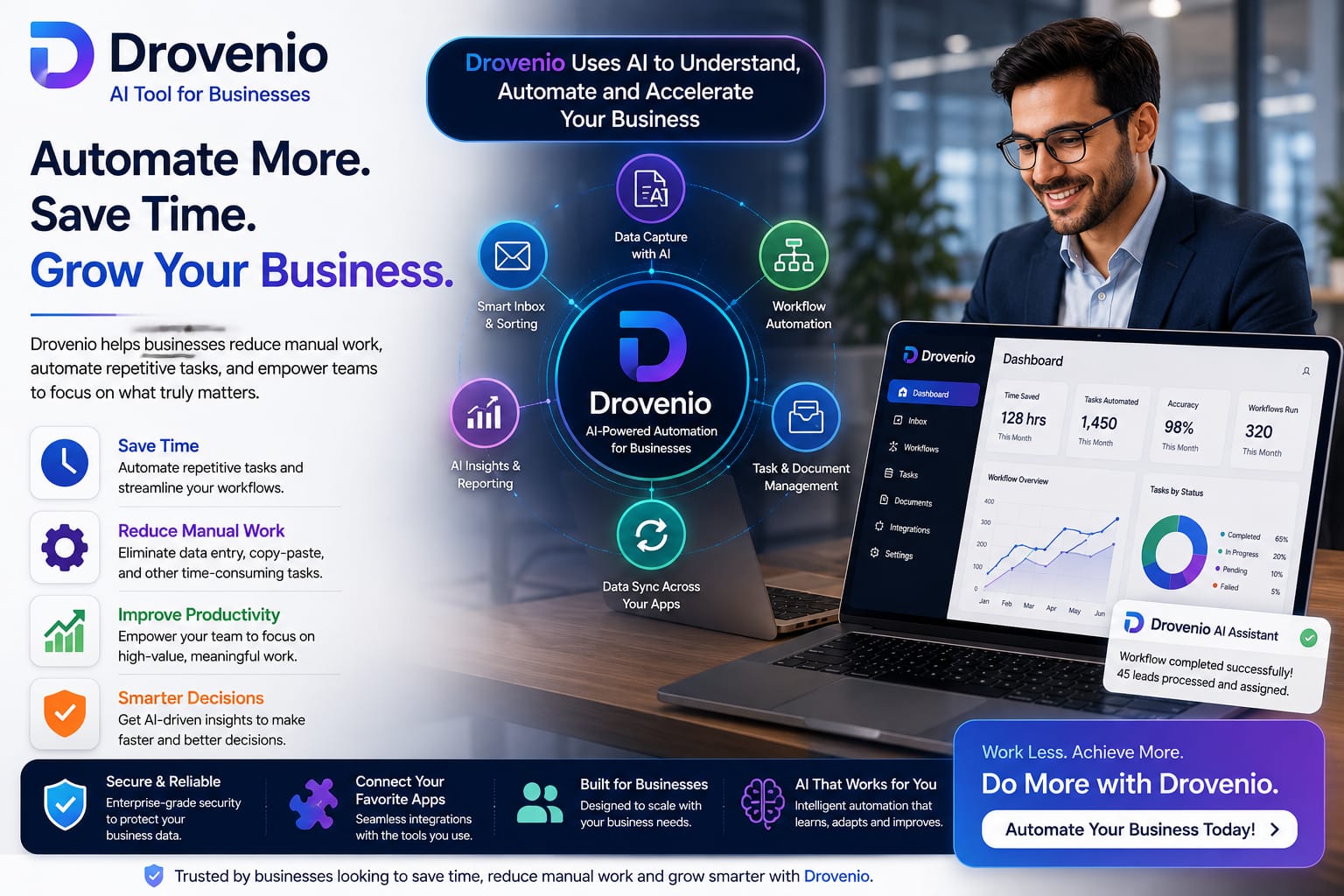 How to Use Drovenio AI for Business to Save Time and Reduce Manual Work